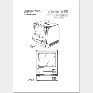 Original Apple Macintosh Computer Patent Black Posters and Art